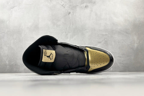 Nike Air Jordan 1 Golf “Gold Toe” High-top skate shoes Breathable, Non-Slip Basketball Shoes (Unisex)