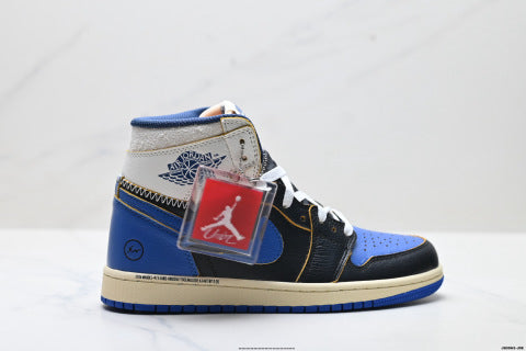 Union x nike Air Jordan 1 Retro high-top skate shoes Breathable, non-slip basketball shoes