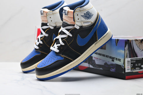Union x nike Air Jordan 1 Retro high-top skate shoes Breathable, non-slip basketball shoes