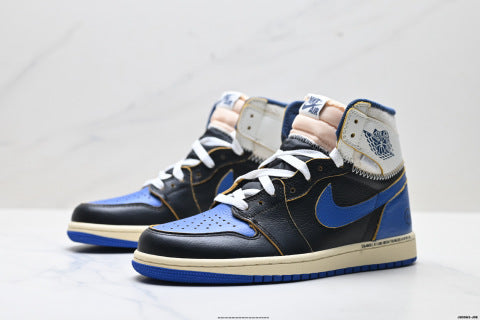 Union x nike Air Jordan 1 Retro high-top skate shoes Breathable, non-slip basketball shoes