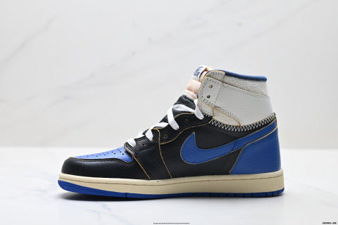 Union x nike Air Jordan 1 Retro high-top skate shoes Breathable, non-slip basketball shoes