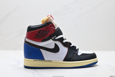 Nike Air Jordan 1 Retro basketball shoes Comfortable and versatile non-slip high-top skate shoes