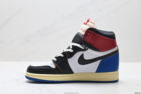 Nike Air Jordan 1 Retro basketball shoes Comfortable and versatile non-slip high-top skate shoes
