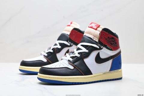 Nike Air Jordan 1 Retro basketball shoes Comfortable and versatile non-slip high-top skate shoes