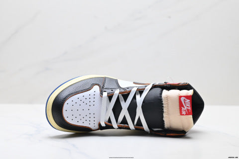 Nike Air Jordan 1 Retro basketball shoes Comfortable and versatile non-slip high-top skate shoes