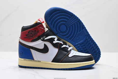 Nike Air Jordan 1 Retro basketball shoes Comfortable and versatile non-slip high-top skate shoes