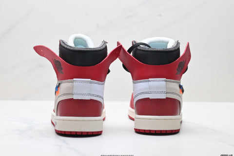 Off-White x Nike Air Jordan 1 Retro High-top skate shoes Non-slip basketball shoes for men and women