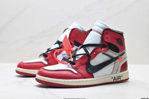 Off White x Nike Air Jordan 1 Retro sneakers Versatile, casual, and sporty—perfect for basketball and everyday wear.