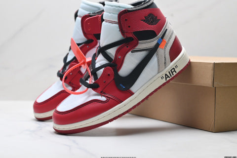 Off White x Nike Air Jordan 1 Retro sneakers Versatile, casual, and sporty—perfect for basketball and everyday wear.