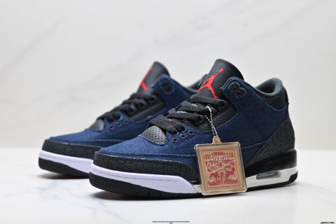 Nike Air Jordan 3 Retro sneakers Air-cushioned running shoes; non-slip basketball shoes.