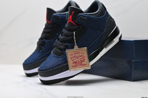 Nike Air Jordan 3 Retro sneakers Air-cushioned running shoes; non-slip basketball shoes.