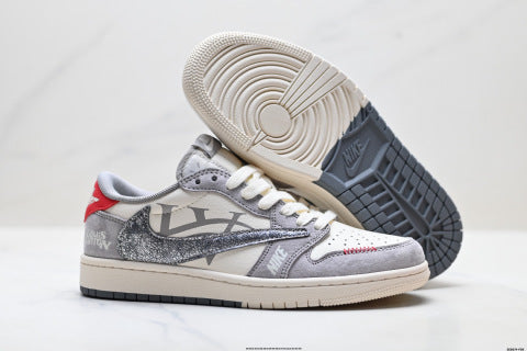 Nike Air Jordan 1 x Travis Scott basketball shoes Comfortable casual sneakers