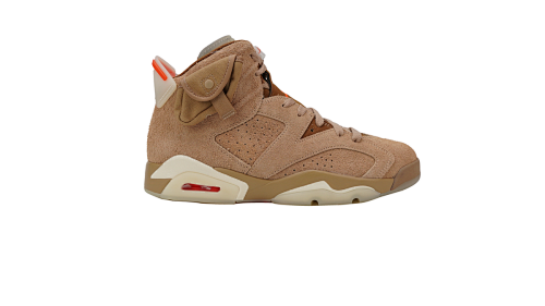Nike Air Jordan 6 British Khaki sports shoes Breathable, shock-absorbing, non-slip, and durable basketball shoes.