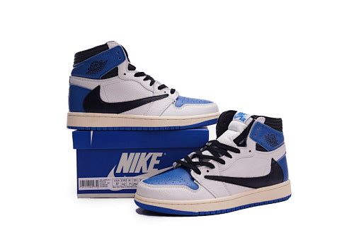 Fragment x Travis Scott xNike Air Jordan 1 High-top skate shoes Comfortable, Non-Slip Basketball Shoes for Men and Women
