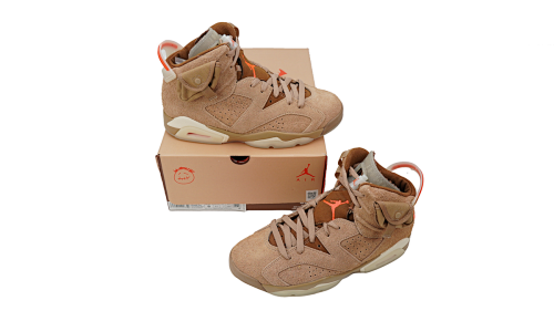 Nike Air Jordan 6 British Khaki sports shoes Breathable, shock-absorbing, non-slip, and durable basketball shoes.