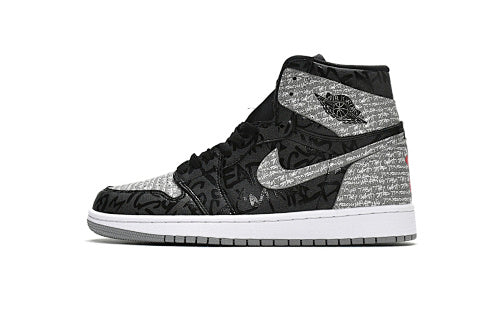 Nike Air Jordan 1 High-top skate shoes Non-slip basketball shoes for men and women