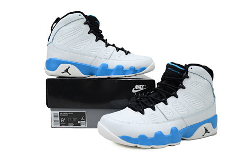 Nike Air Jordan 9 OG "Powder Blue" basketball shoes Breathable, shock-absorbing, non-slip, and wear-resistant sports shoes.