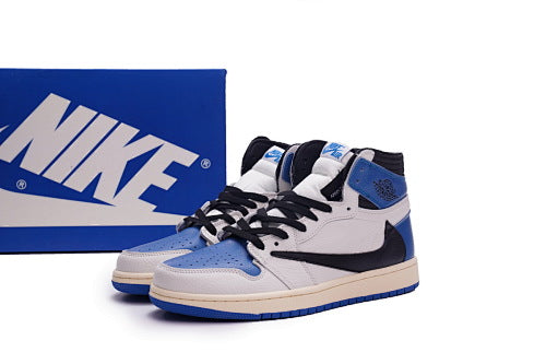 Fragment x Travis Scott xNike Air Jordan 1 High-top skate shoes Comfortable, Non-Slip Basketball Shoes for Men and Women