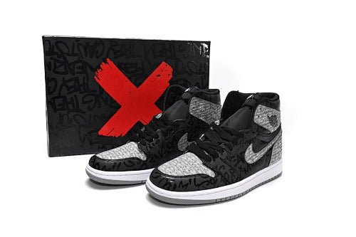 Nike Air Jordan 1 High-top skate shoes Non-slip basketball shoes for men and women
